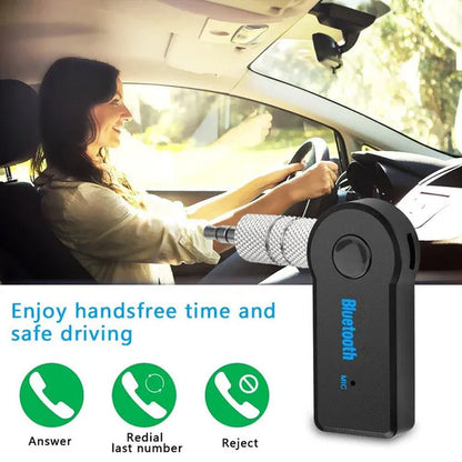 1 Pack Bluetooth Receiver/Bluetooth Car Kit, Portable Universal Aux Adapter 3.5Mm Auxiliary Stereo Output Music Streaming Sound System Hands-Free Audio Adapter & Wireless Car Kits for Home, Car, Wired Headset Earphones