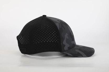 Ultra Performance Water-Resistant UPF 50 Baseball Hat | Golf | Boat | Beach | Lake | Workout | Everyday | Men and Women (Black Camo), 8