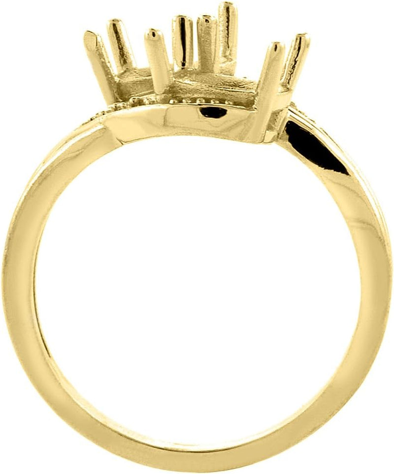10K Yellow Gold Diamond HQ Ruby & Enhanced Ruby 2-Stone Ring Oval 8X6Mm, Sizes 5 - 10