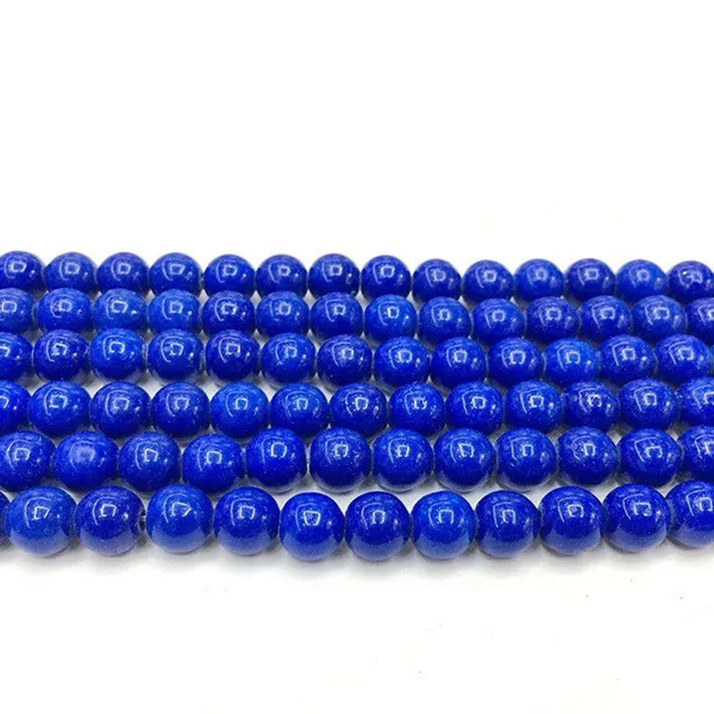 Blue Rock Lapis Lazuli Bead Stone round 4-12Mm Gemstone Loose Spacer DIY Jewelry