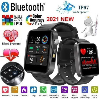 2021 NEW Smart Watch Bluetooth Watch Body Temperature Blood Pressure Blood Oxygen Monitor Wristband Fitness Tracker Bracelet Heart Rate Monitor Smartwatch 1.54" Large Screen with Flashlight PK DZ09 Apple Watch Series 6 5 4 Galaxy Watch Active - WORLD TIME VISITS