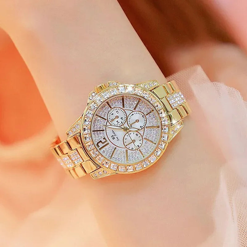 Fashion Women Watches Luxury Brand Watch Bracelet Quartz Diamond Rose Gold Ladies Wrist Watches For Women Wristwatch montre femme