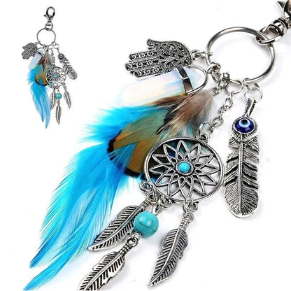 Best Valentine'S Day Gift! Women Dream Catcher Bohemia Style Key Ring Pendant Feather Key Chain Bag Decor Tassel