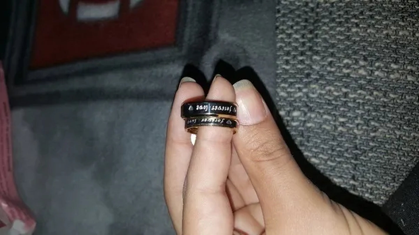 New Eternal Love Gold and Silver Rings Couple Gold Ring