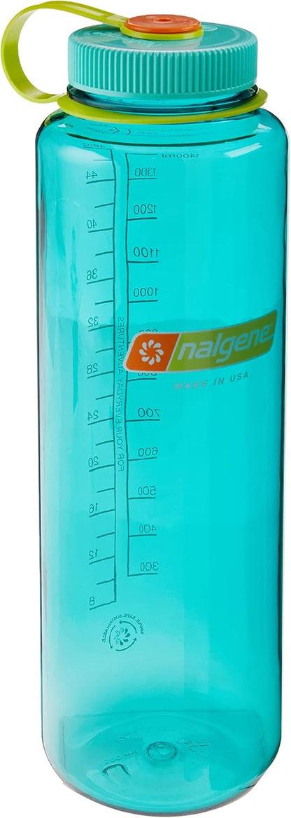 Sustain Tritan Bpa-Free Water Bottle Made with Material Derived from 50% Plastic Waste (Using ISCC Certified Mass Balance), 48 OZ, Wide Mouth, Cerulean