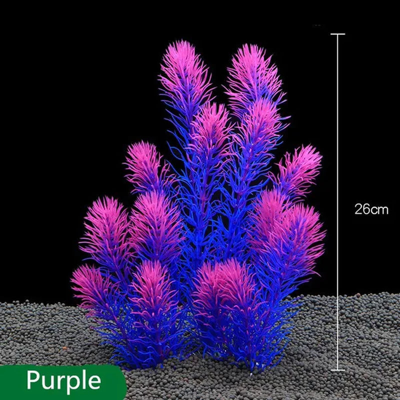 26cm Green PVC Material Simulation Artificial Water Grass Flower Water Fish Tank Aquarium Landscape Decoration Flowers Accessories