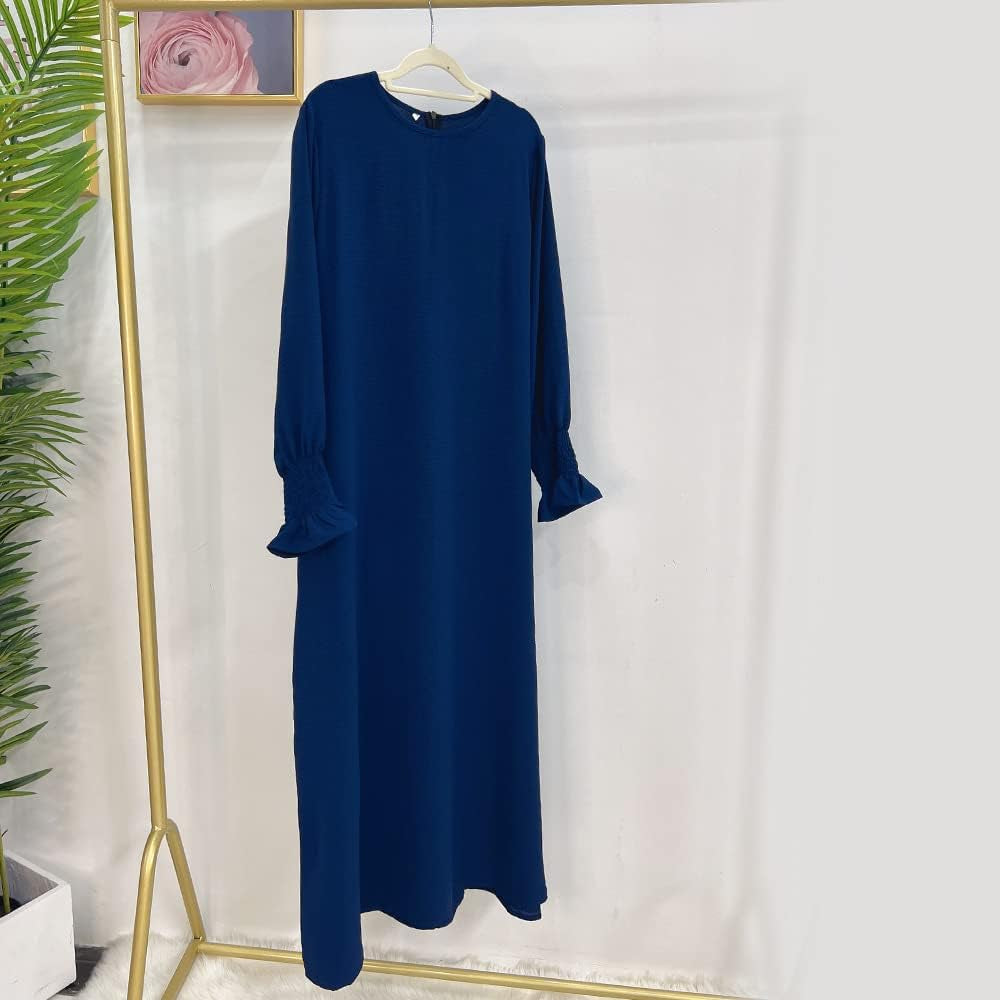 Women Prayer Dress Muslim Ramadan Garment Abaya Dubai Islam Jilbeb Long Dress without Hijab - WORLD TIME VISITS