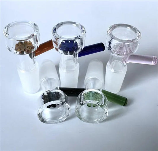 Men'S Glass Bowl Piece Snowflake Diamond Glass Bowl Pipe Bowl Hay Tobacco Glass Waterpipe Folk Rig Smoking Accessories