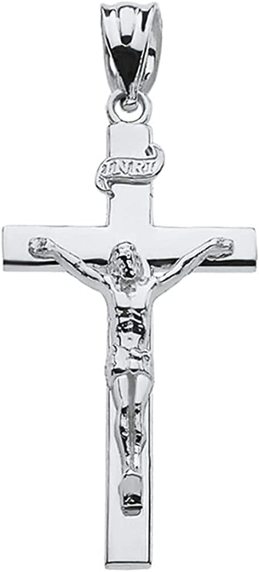 Sacred Symbolism: Embrace Faith Sterling Silver Cross Pendant - Choose Your Perfect Size (S-L) - WORLD TIME VISITS