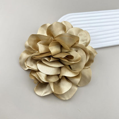 Dainty Satin Fabric Rose Flower Brooches Elegant Camellia Flower Large Brooch Lapel Pins Wedding Party Dance Banquet for Women Dress Suit Ceremony Clothes Accessories Jewelry