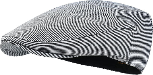 Men'S Cotton Ivy Gatsby Newsboy Hat Summer Driving Scally Cap Thin