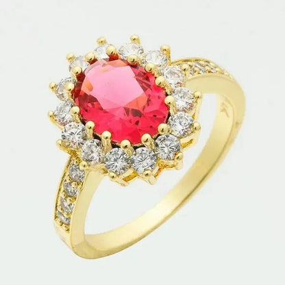 Natural 3.26CT White/Emerald/Ruby/Alexandrite/Sapphire Diamond 14K Yellow Gold Wedding Ring Size 6-11