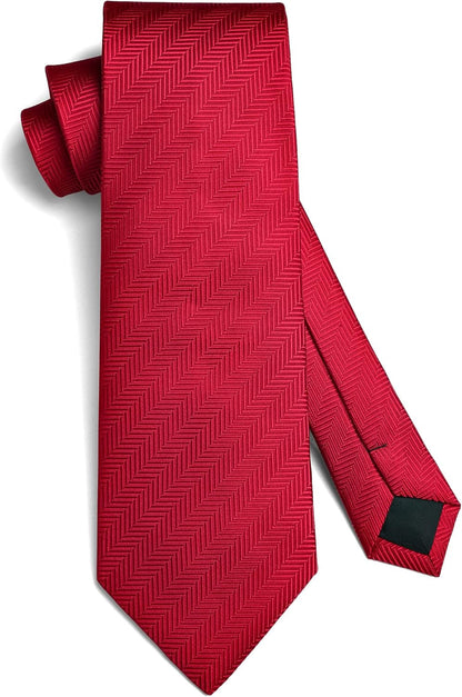 Mens Ties Striped Ties for Men Formal Tie and Pocket Square Set Necktie for Wedding Business Graduation