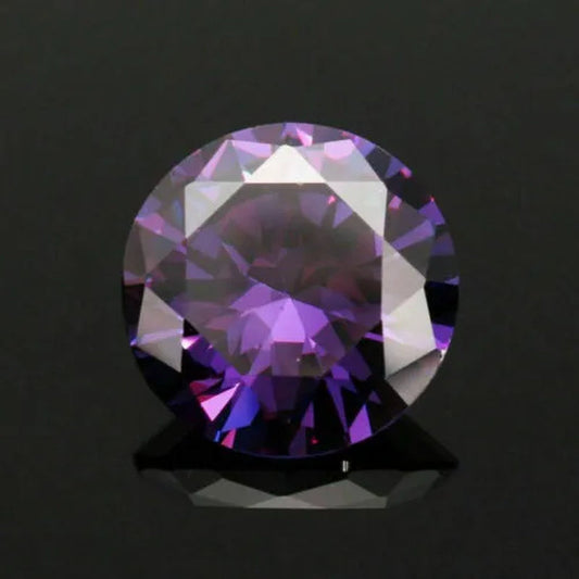 6-15MM Purple Round Zircon Stone for Jewelry Ring Necklace Accessories - WORLD TIME VISITS