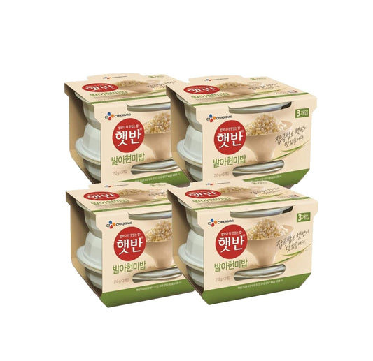COOKED RICE ASSORTED COLLECTION [CJ COOKED RICE] WHITE BROWN BLACK COMB -  "A to Z" (BROWN, 12)