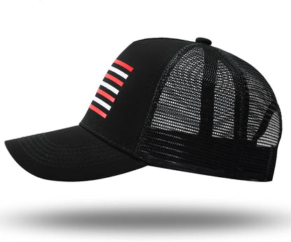 American Flag Trucker Hat - Snapback Hat, Baseball Cap for Men Women - Breathable Mesh Side, Adjustable Fit - for Casual Wear