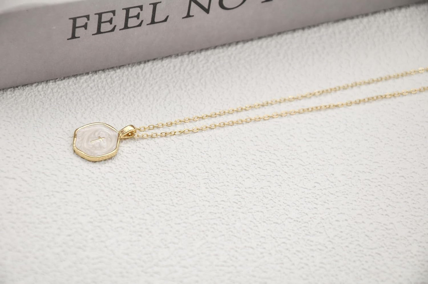 2 Pcs Cross Necklace for Women, Gold/Sterling Silver Plated Dainty Cross Pendant Necklace, Adjustable Chain, Trendy Gold Jewelry Gift for Women and Men