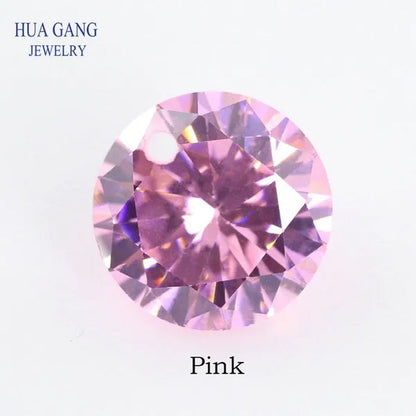 9Mm 50Pcs Single Hole Beads Cubic Zirconia Stones AAAAA Cubic Zirconia Stone Loose DIY Jewelry Beads Zircon with Holes CZ