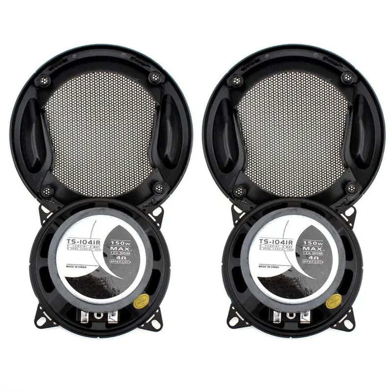 2Pcs 4 Inch 10Cm 150W Dual-Cone Car Coaxial Horn Audio Music Stereo Full Range Frequency Hifi Speakers Non-Destructive Installation - WORLD TIME VISITS