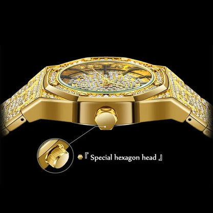Women Quartz Watch Fashion Bling Casual Ladies Watch Female Gold Wristwatch Crystal Diamond Girls Clock