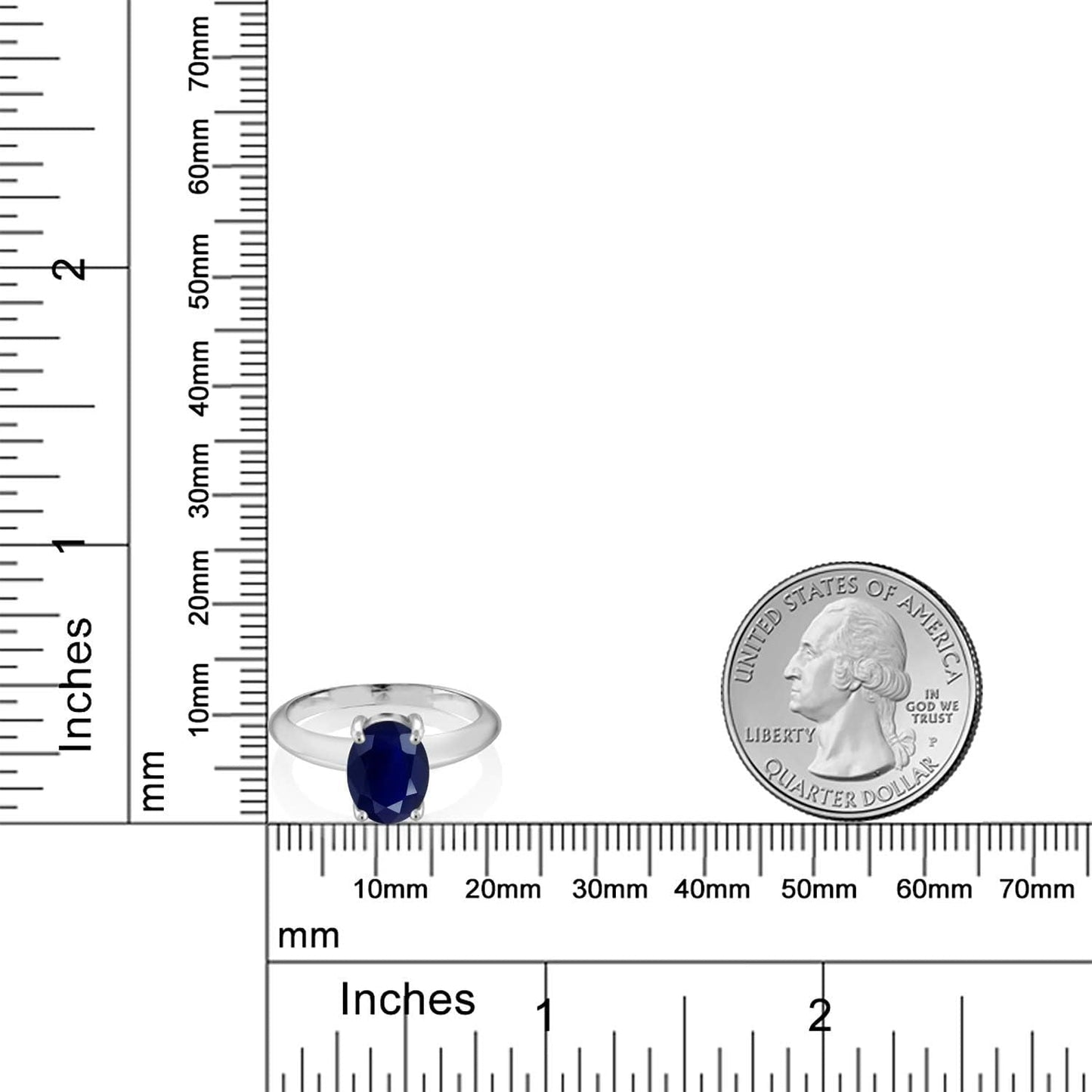 925 Sterling Silver 9X7MM Oval Gemstone Birthstone Solitaire Engagement Ring | Wedding Engagement Anniversary Promise Ring for Women | Available in Size 5, 6, 7, 8, 9