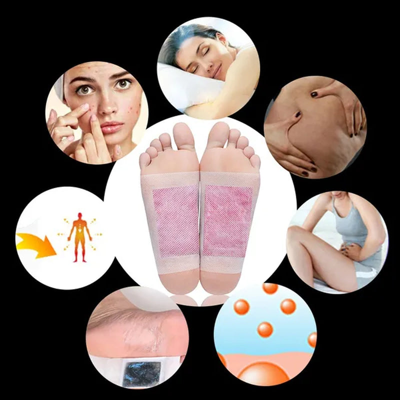 Sumifun 12Pcs/Box Rose Detox Foot Pads Foot Patches Detox Patches Adhesive Improve Sleep Quality Weight Loss Slimming Patch Health Care