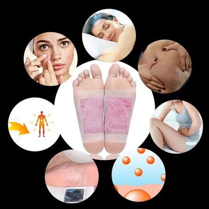 Sumifun 12Pcs/Box Rose Detox Foot Pads Foot Patches Detox Patches Adhesive Improve Sleep Quality Weight Loss Slimming Patch Health Care