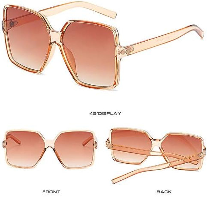 Oversized Square Sunglasses for Women Big Large Wide Fashion Shades for Men UV Protection Unisex