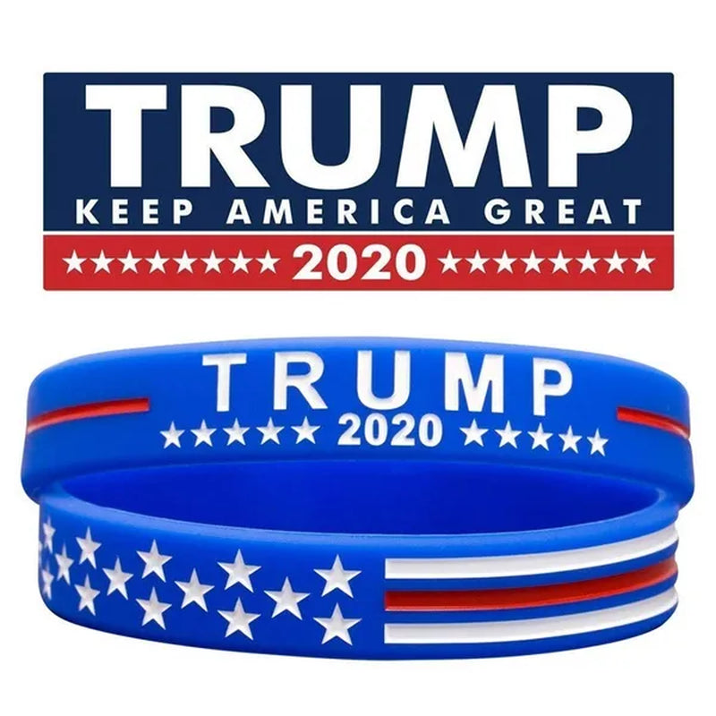 1 Pcs Hot Donald Trump Keep America Great TRUMP 2020 USA Election Silicone Bracelet with Wrist Band - WORLD TIME VISITS