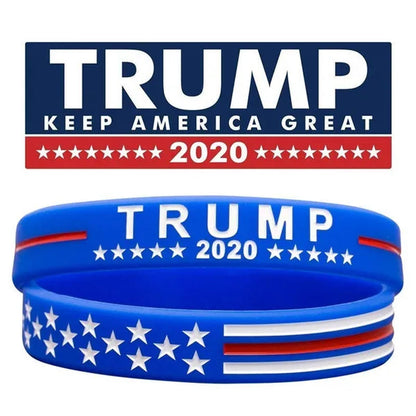 1 Pcs Hot Donald Trump Keep America Great TRUMP 2020 USA Election Silicone Bracelet with Wrist Band - WORLD TIME VISITS