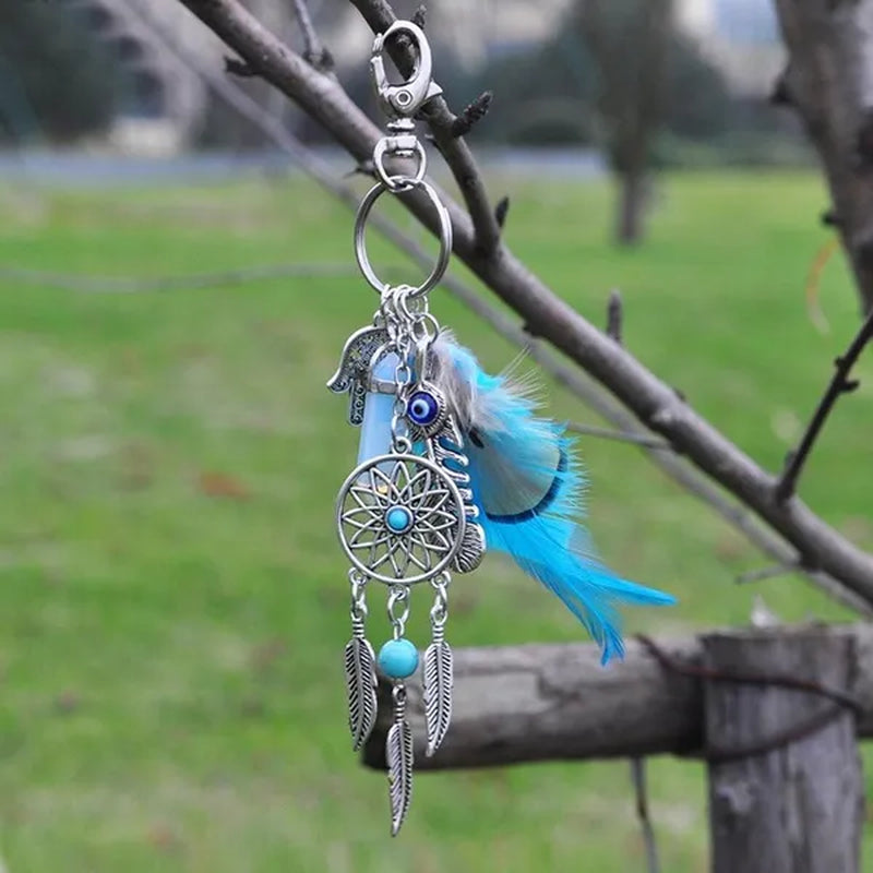Best Valentine'S Day Gift! Women Dream Catcher Bohemia Style Key Ring Pendant Feather Key Chain Bag Decor Tassel