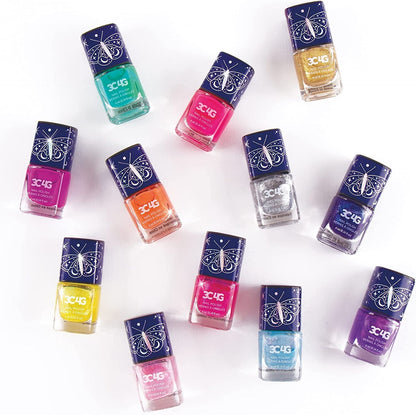 Celestial 12-Pack Nail Polish Tower - Nail Polish Set for Girls and Teens - Includes 12 Vibrant Colors - Non-Toxic Nail Polish for Kids - Ages 8+ by Make It Real