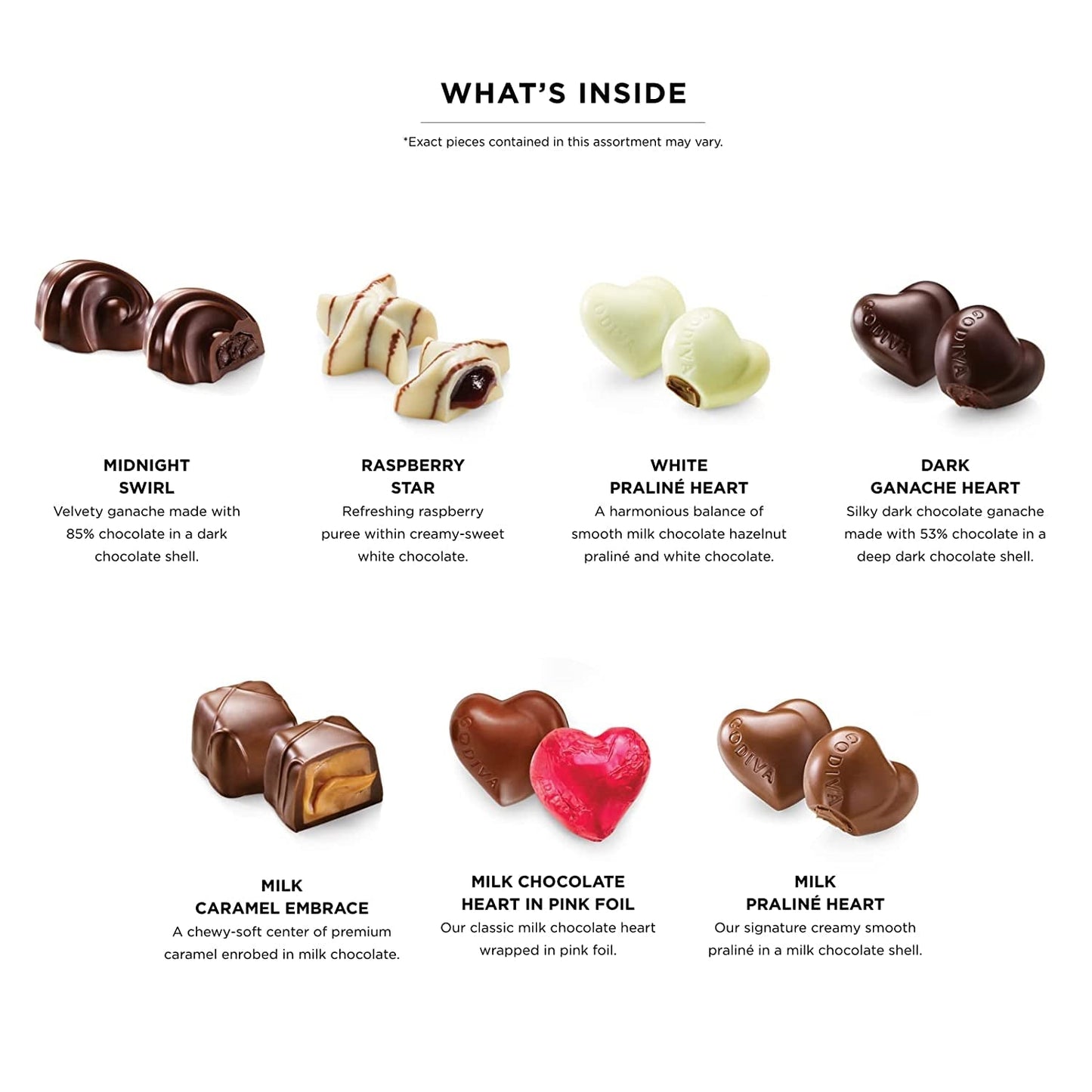 Valentine’S Day Heart Chocolate Gift Box - 14 Piece Assorted Milk, White and Dark Chocolate with Gourmet Fillings – Elegant Treat for Women or Men