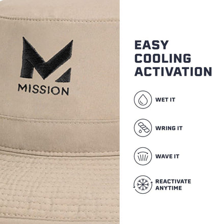 Cooling Bucket Hat - Unisex Wide-Brim Hat for Men & Women - Lightweight, Foldable & Durable - Cools up to 2 Hours