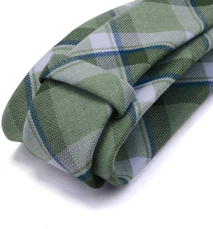 2.8"（7Cm） Plaid/Striped Necktie Tartan Woven TR Material Tie + Gift Box