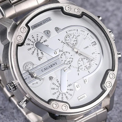 CAGARNY Brand Design Watch Man Fashion Luxury Gold Steel Bracelet Strap Quartz Wristwatches Business Male Gifts Watches NATATE
