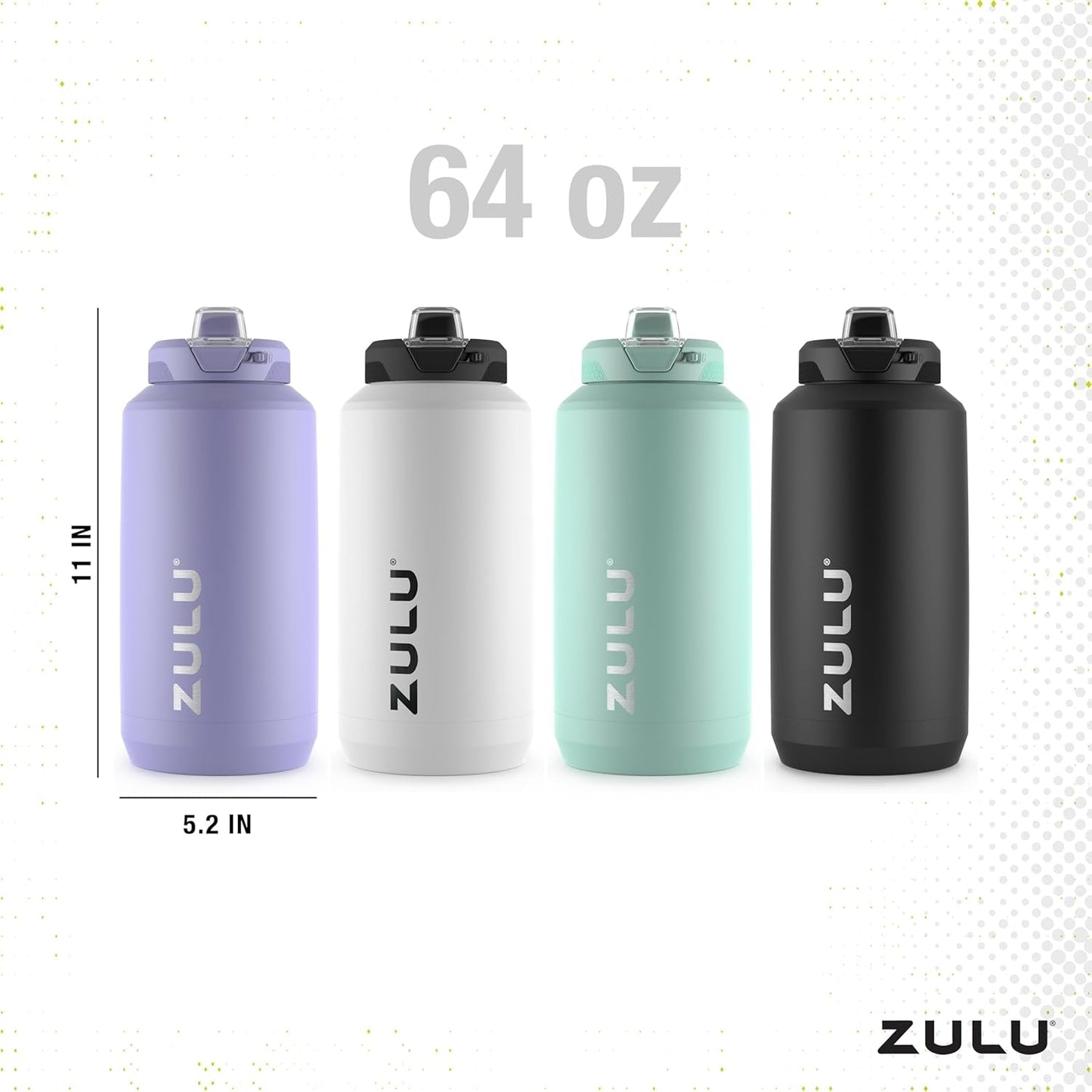 Goals Vacuum Insulated Large Capacity Stainless Steel Water Bottle | Reusable Jug Thermoses with Carry Handle | Leak-Proof Lid | Perfect for Travel, Workout, Gym, Hiking, Camping | 64Oz, 101Oz