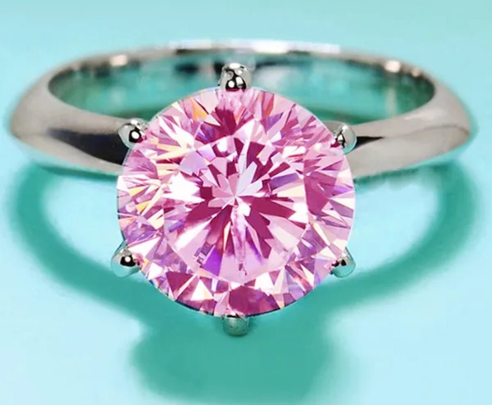 3.5ct Size 6-10 amazing Princess  silver cut White Sapphire &Pink Sapphire &Topaz Engagement Ring