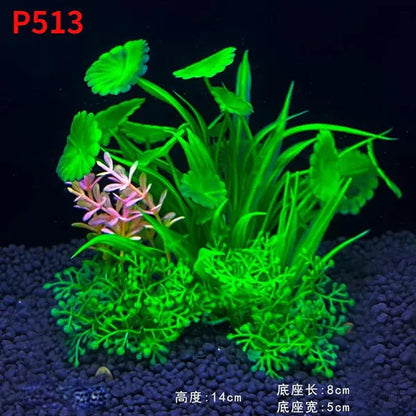 1Pcs Artificial Aquarium Decor Plants Water Weeds Ornament Aquatic Plant Fish Tank Grass Decoration Accessories