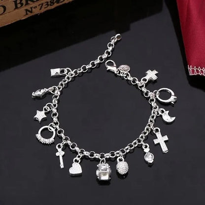 Fashion Jewelry 925 Silver Chain Bracelets for Men or Women - WORLD TIME VISITS