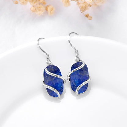 Earrings for Women 925 Sterling Silver Dainty Gemstone Leverback Drop Dangle Earrings Fine Jewelry Birthday Anniversary Mothers Day Christmas Gifts for Her Wife Girlfriend Mom Grandma