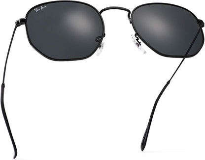 Small Square Sunglasses for Women Men 100% Real Glass Lens Hexagonal Frame