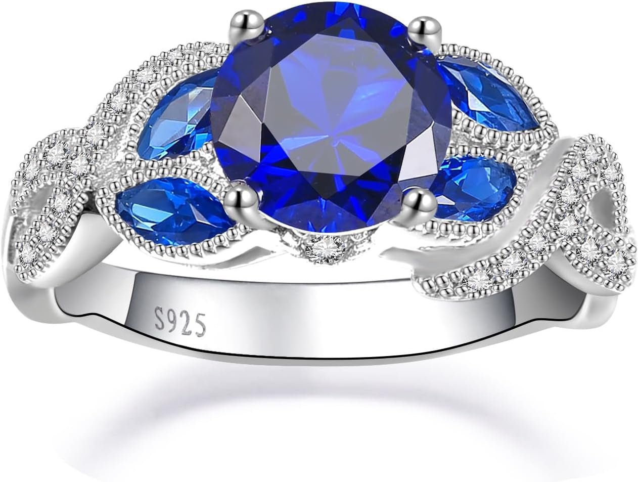 3.6Ct Women'S Created Sapphire|Aquamarine|Rainbow Topaz Ring 925 Sterling Silver Women Engagement Rings Bezel Setting Marquise Fashion Statement Ring Best Gift for Mother and Grandma Size 5 - 9 - WORLD TIME VISITS
