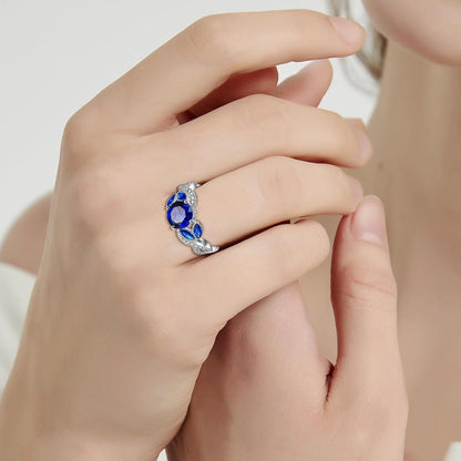 3.6Ct Women'S Created Sapphire|Aquamarine|Rainbow Topaz Ring 925 Sterling Silver Women Engagement Rings Bezel Setting Marquise Fashion Statement Ring Best Gift for Mother and Grandma Size 5-9