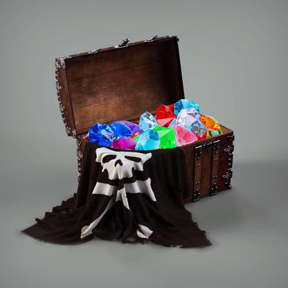36PCS Acrylic Diamond Gems Jewels Pirate Treasure Chest Hunt Party Favors 25 Carat Diving Gem Pool Toys