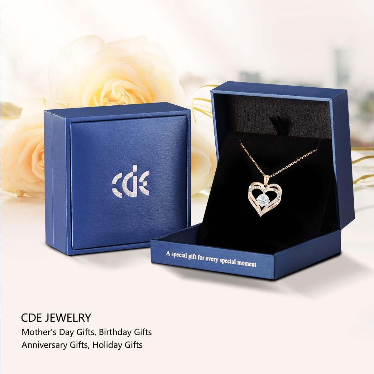 Forever Love Heart Necklaces for Women, Wedding Anniversary, Birthday Gift for Wife, S925 Silver Jewelry with Birthstone Pendant