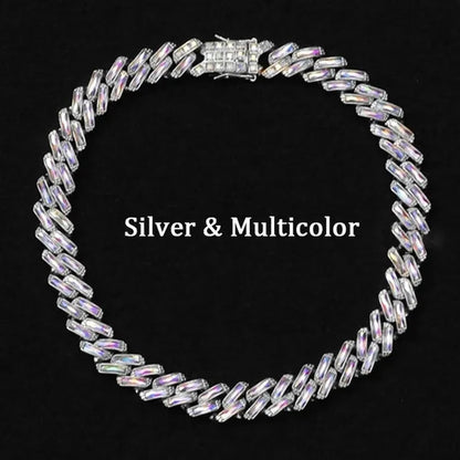 Cuban Link Chain Ice Out Chain Necklace For Men and Women Hip Hop Jewelry