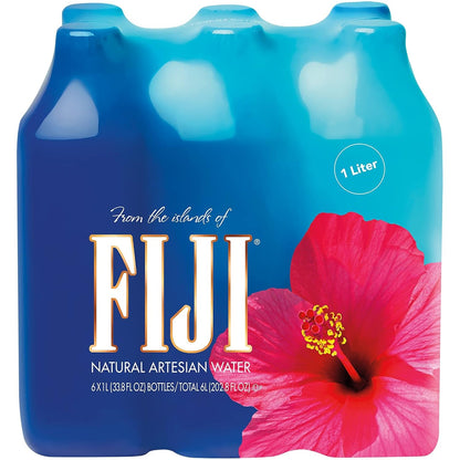 Natural Artesian Bottled Water 1 Liter / 33.8 Fl Ounce (Pack of 6) - WORLD TIME VISITS