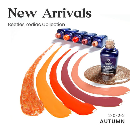 Nail Set 6 Colors Golden Empire Orange Yellow Brown Gel Polish Set Soak off Uv LED Lamp Trendy Manicure Gel Nail Polish Kit for Girls Women