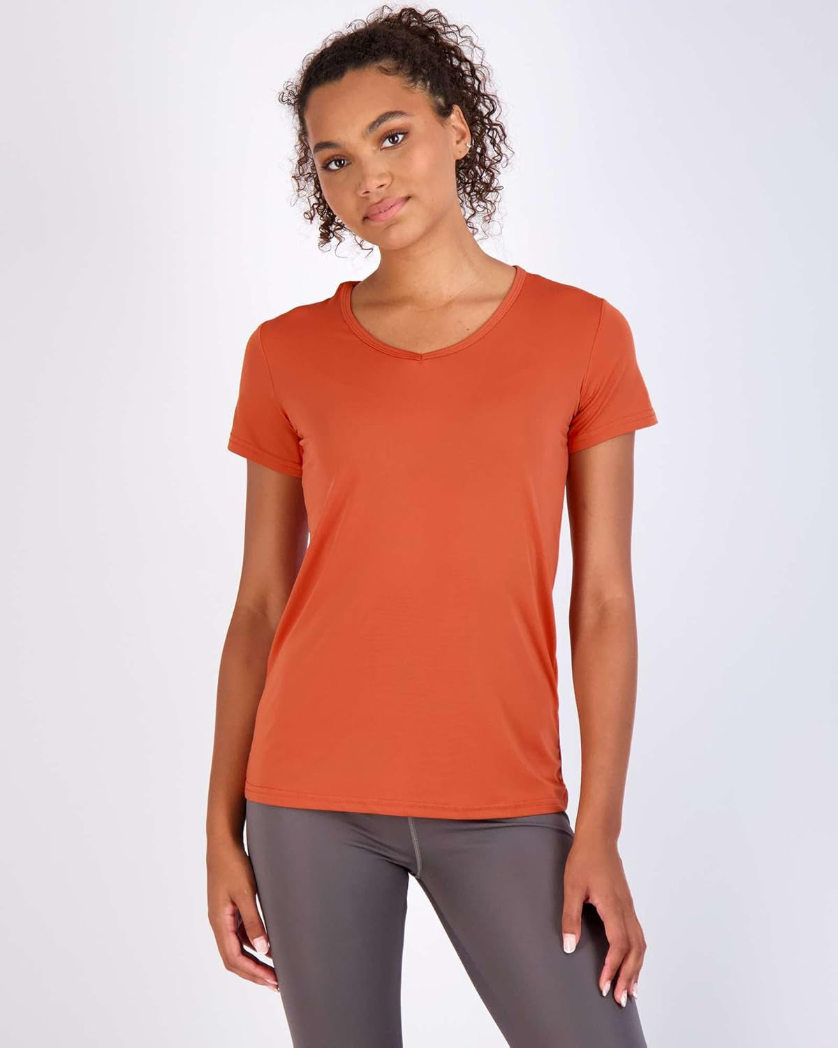 5 Pack: Women'S Short Sleeve V-Neck Activewear T-Shirt Dry-Fit Wicking Yoga Top (Available in Plus) - WORLD TIME VISITS